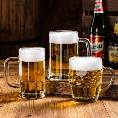 China Amazon Stocked Custom Logo Printed Sublimation Glass Beer Mug Custom Beer Glass Drinking Glasses Cheap Custom Logo Mug for sale