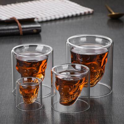 China Borosilicate Drinking Glasses Double Wall Heat Resistant Glass Cup Vintage Bulk Old Fashion Creative Cocktail Glass for sale