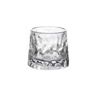 China Whiskey Glass Mug New Arrivals Good Quality Rotating Stripe Glass Mug for sale