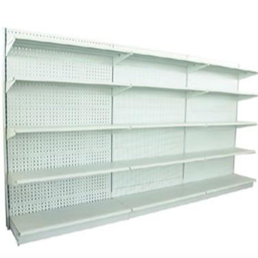 China Modern Double Sided Retail Store Island Gondola Shelving System Grocery Shelving For Sale for sale