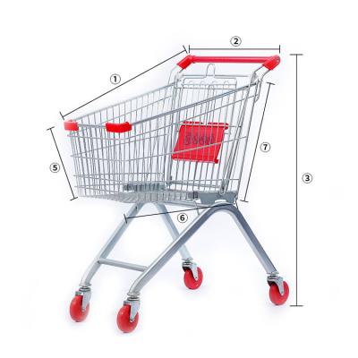 China Manufacturer 125L Folding Supply Europe Supermarket Carts Shopping Trolley for sale