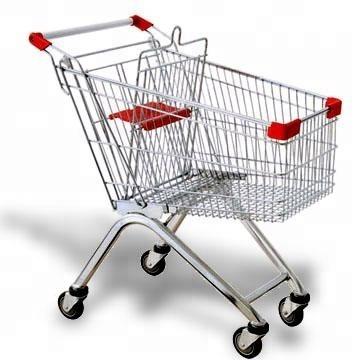 China Eco - Friendly 125L High Quality Aluminum Hand Cart Four Wheel Shopping Trolley for sale