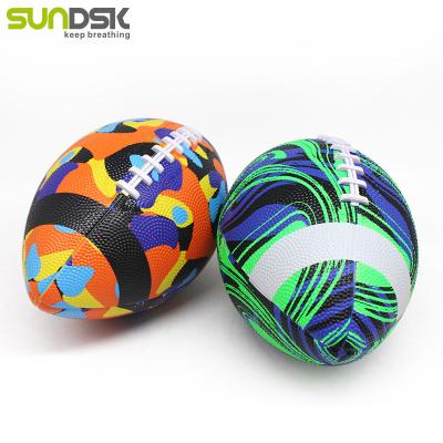 China Official Rubber Size And Weight Rubber American Football With Custom Print for sale