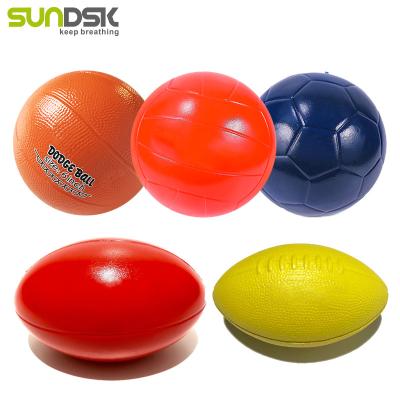 China Sports Toy High Quality PU Skin Foam Ball Basketball Soccer Volleyball Dodgeball Ball for sale