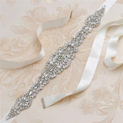 China Fancy Dress Crystal Rhinestone Bead Applique Sash For Wedding Dress Wedding Party Dance Diy Dress for sale