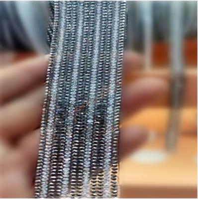 China Dress Gorgeous 3mm 2mm Iron-on Trim Iron On Applique Rhinestone Ribbon Hot Woven Fix Bandage Trim for sale