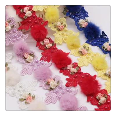 China Factory Sale 2021 Fashion&High-end Stylish New Products Factory Sale High-end Patch Garment Textile Flower Lace Trimming for sale