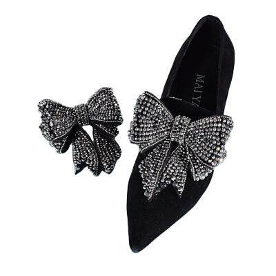 China Hot rhinestone shoe fashion sandal trent fix patch decoration accessories butterfly shoe stone buckle for sale