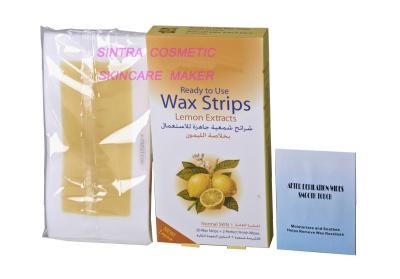 China Lemon Extracts Hair Removal Wax Strips , Natural Body Waxing Strips STF8126 for sale