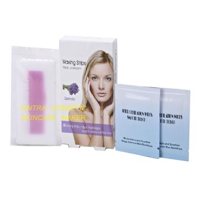 China Lavender Cold Hair Removal Face Wax Strips / Underarm Waxing Strips STF1109 for sale