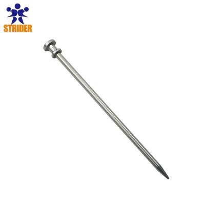 China China Manufacturer Outdoor Camping Garden / Tent Aluminum Stainless Steel Pegs , Camping Tent Stakes Hq066 for sale