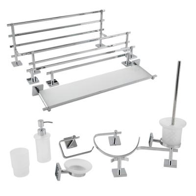 China Modern Chrome Bathroom Accessories Set Wall Mounted Stainless Steel for sale