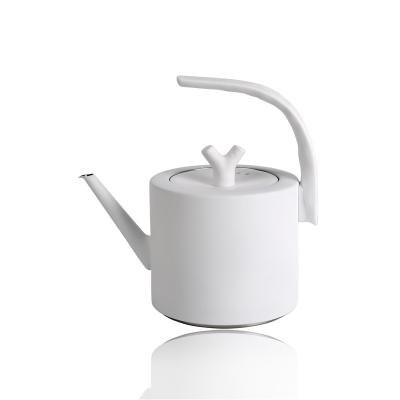 China Hot Sale 304 Stainless Steel Tea Kettle 1.5L White Teapot Universal Gas Kettle Handle Water Kettles for sale