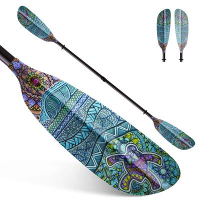 China 2-Piece 3K Woven Carbon Fiber Kayak Premium Quality Custom Kayak Full Adjustable Paddle With Custom Graphics On Blades for sale