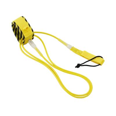 China Custom Made High Quality Yellow TPU Unisex Surf Surfboard Straight Leash Bodyboard Leg Leg 6mm Surfing Rope 6mm 6ft 7ft For Water Sports for sale