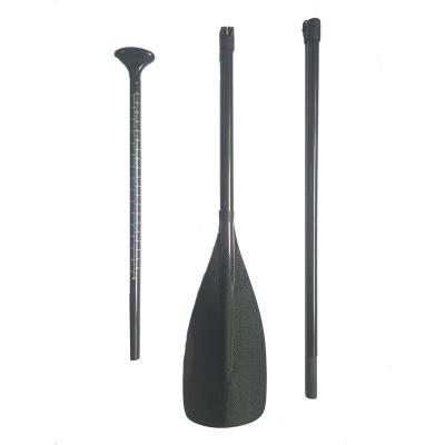 China Enjoy Experience Customized Wonderful Surfing 3 Piece Premium Carbon Fiber Adjustable Rack Full Up Sup Paddle With Graphic Wood Veneer On Blade, Free Paddle Bag for sale