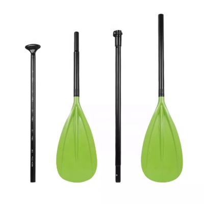 China Ocean Waters 2022 Customized Logo Green Double Blades Aluminum Paddles Stand Up Paddle Board 4 Piece Sip Paddle For Sips Kayaks Canoes for sale