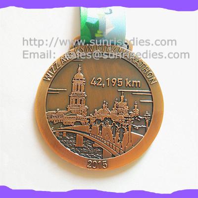 China Engraved metal Marathon running medals, China zinc alloy enamel engraved medals, for sale