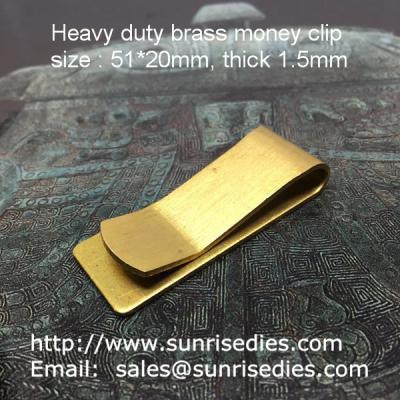 China Plain brush brass Money Clips for Personalized gifts, metal money clips wholesale for sale