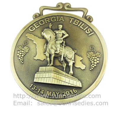 China Custom 3D embossed metal medallions, personalized metal sport medal sport medallions for sale