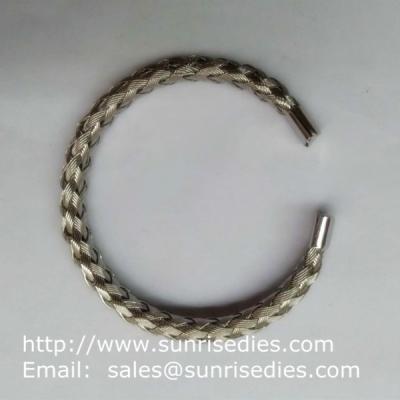 China 304 stainless steel wire braided bangle, stock stainless steel wire bracelet wholesale for sale