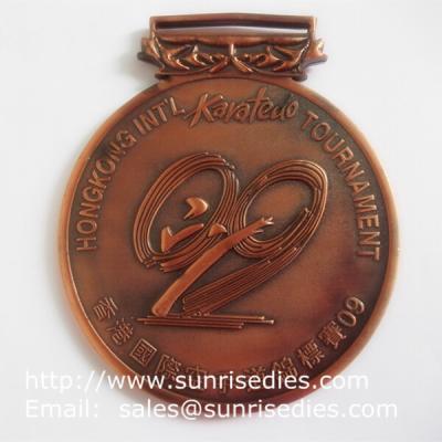 China Metal Karate Tournament Medals, Personalized Alloy Karatedo Winner Prize Medals for sale