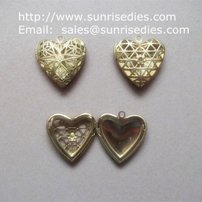 China Filigree copper heart photo lockets wholesale, fillagree brass heart locket for sale