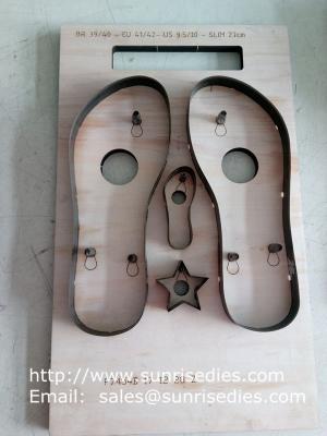 China Slipper sole steel cutting dies, slipper sole plywood steel rule dies factory China for sale