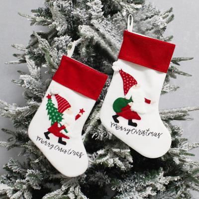 China Wholesale Durable Santa Claus Applique Ornament For Christmas 2021 Holiday Xmas Decor Stocking Stuffers for sale