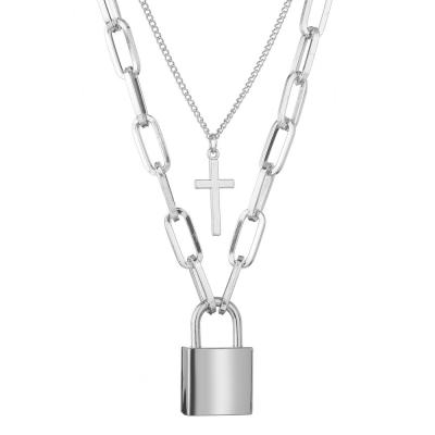 China OEM&ODM Custom Fashion Jewelry Necklace Style Eco-Friendly Punk Silver Plated Women's Cross Necklaces for sale