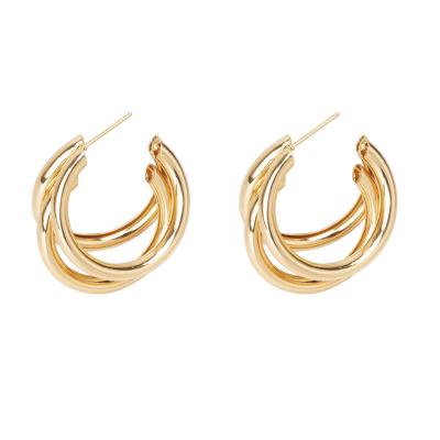 China Eco-friendly Custom Jewelry Accessories For Women Female Trendy Earrings Gold Hoop Earrings Fashion Earrings Trend 2021 for sale