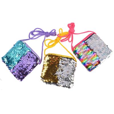 China Wholesale Waterproof Coin Purse Sequined Mermaid Square INS Phone Makeup Oxford Cosmetic Bags for sale