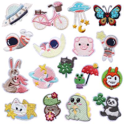 China Other Heat Transfer Applications Cartoon Patch For Kids Cartoon Animal Patch Iron On Embroidery Custom Patch for sale