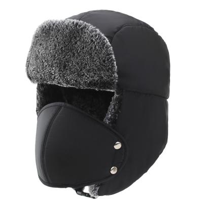 China New Winter Warm Bomber Hats Faux Fur Earflap Trapper Windproof COMMON Hats Trooper Snow Ski Hat Cap For Men for sale