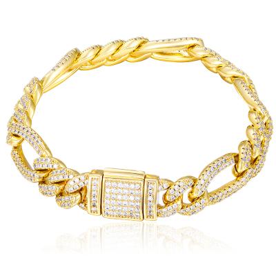 China Hip Hop / Drop Shipping Fashion Joyas Hip Hop Jewelry High Quality 14K Gold Filled Luxury Cuban Link Bracelet for sale