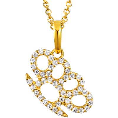 China Hiphop/Moissanite/Silver Drop Shipping 925 Silver Moissanite Diamond Pendant Charm Necklace Gold Filled Hip Hop Jewelry Solid for sale