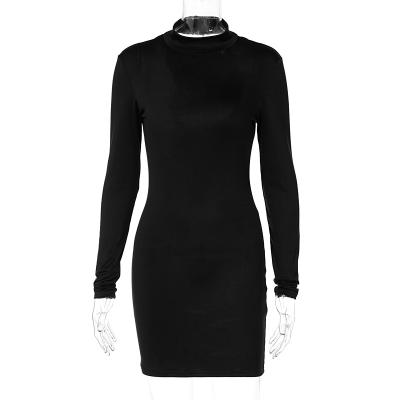 China Elegant Summer Polyester Casual Sexy Dresses Stretchy Breathable Women Breathable Material for sale