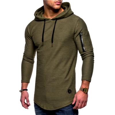 China High Quality Breathable Solid Color Pullover Sleeve T-shirt Hooded Arms Long Pockets American Casual Patchwork Long Sleeve Hoodies for sale