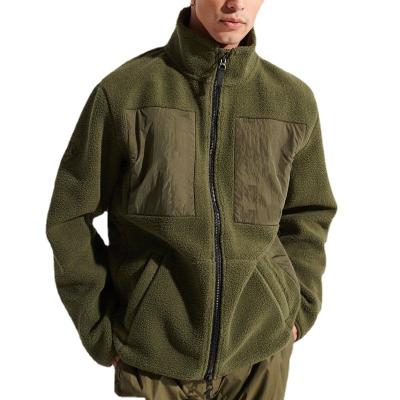 China Viable Newcomers Fashion Fleece Bomber Jacket For Men Plus Size Vintage Fleece Coat Streetwear for sale