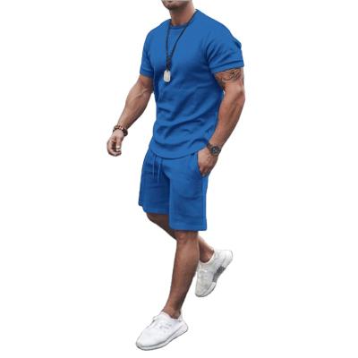 China Custom Wholesale Breathable Men Plus Size T-shirt Shorts Sweatsuits Logo Printing Fashion Blank Casual Sports Tracksuits for sale