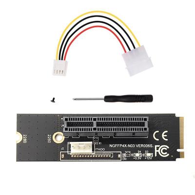 China Black NGFF PCI Express Usb 3.0 PCI-e 4x To Ngff m.2 Pcie Riser Card With LED Voltage Indicator As Picture for sale