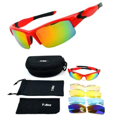 China Sports Sunglasses Customized UV Anti Glare Interchangeable Cycling Sunglasses Polarized Anti Working Sunglasses for sale