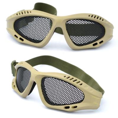 China Outdoor Army Use Top Sale Paintball Metal Mesh Goggles for sale