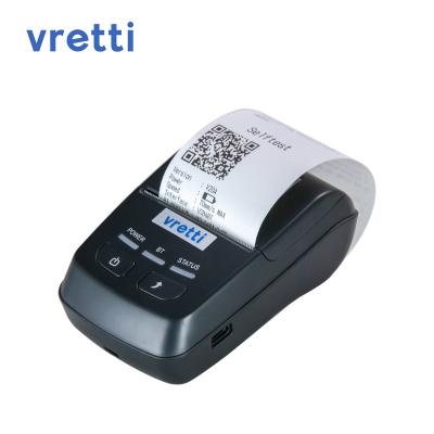 China Exquisite and small black portable mini invoice printer for e-commerce invoice with usb+blue tooth interface. for sale