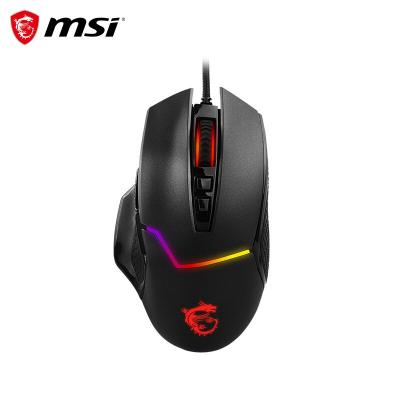 China MSI CLUTCH GM20 Gaming Desktop Mouse Wired RGB Shine Dragon Spirit Lamp Of Faith Chicken Mouse Gaming Mouse Ergonomics Black for sale