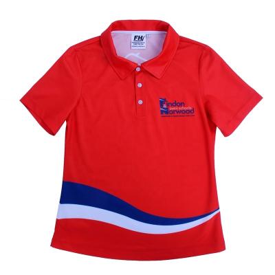 China Anti-pilling 100% Polyester Kids Golf Polo Sports Sublimated Polo Shirt for sale