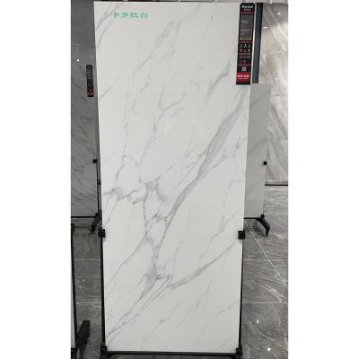 China Large Modern Agglomerated Stone Slab For Villa Hotel Hall Office Building Lobby 6MM Corolla Size White Ceramic Porcelain Tile 800*2000mm for sale