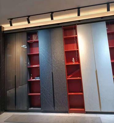 China New Design Luxury Custom 6MM Sintered Stone Wardrobe With Aluminum Frame Walk In Closet Cloakroom Cabinet Storage Organizer for sale