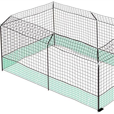 China Aminal green feed poultry fencing tension pe plastic woven fence chichken netting with poly cages for sale