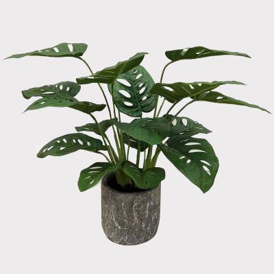 China Modern Home Decoration OEM Different Shapes Of Plastic Eternal Faux Leaves Hotel Potted Plants for sale